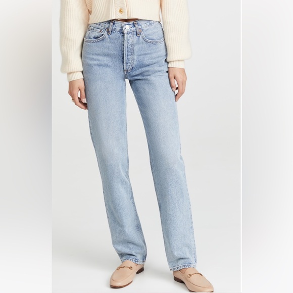 AGOLDE Lana Mid Rise Straight Jeans - Picture 3 of 11